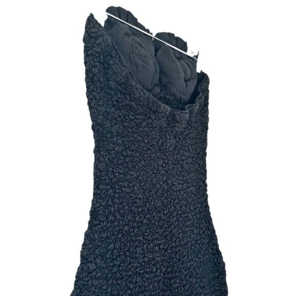 Mara Hoffman Mona Black Bodycon Organic Cotton Rosette Popcorn Dress Size M - Picture 10 of 12